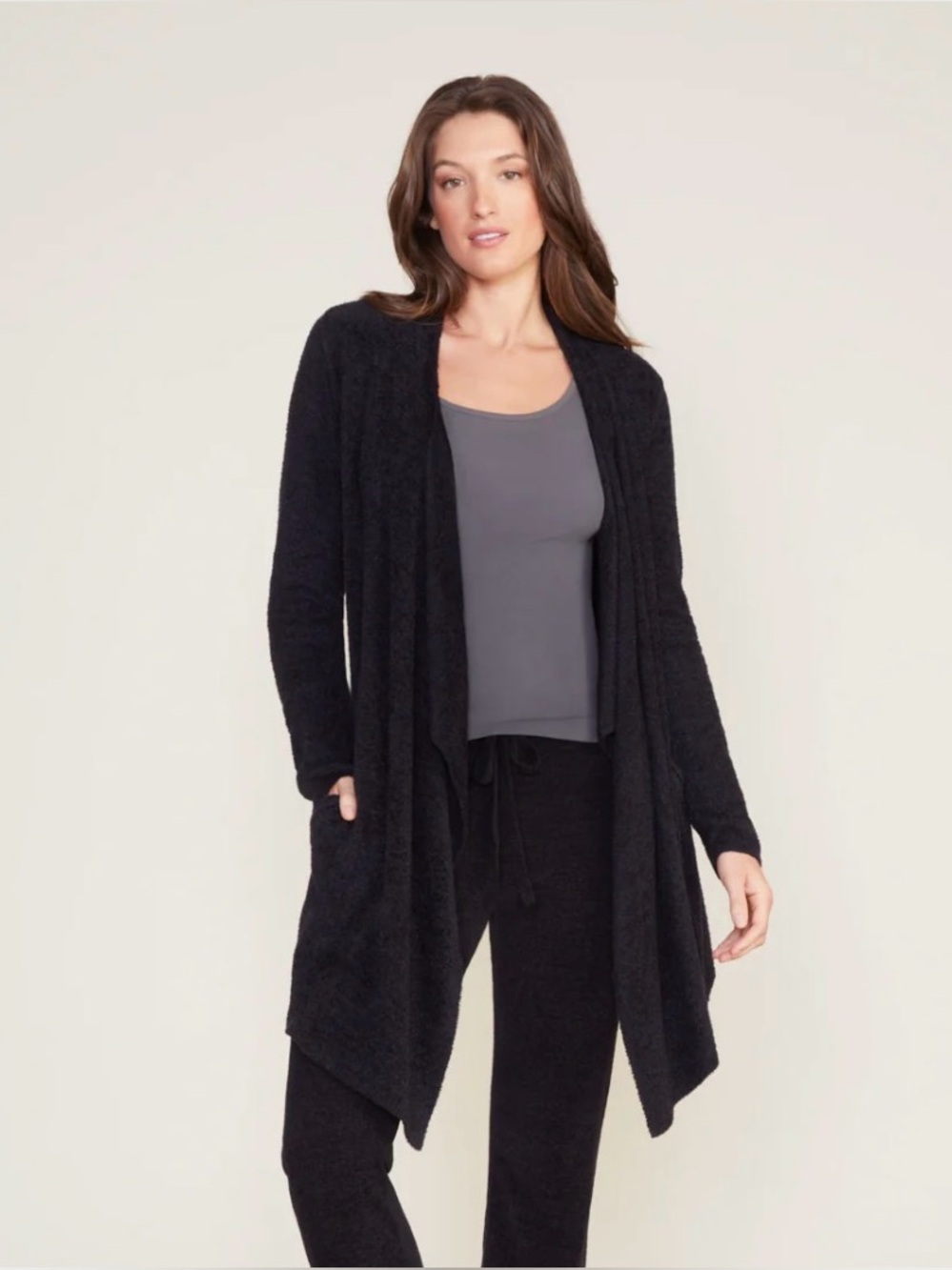 ✨ BAREFOOT DREAMS CozyChic Lite Island Wrap - Black S/M ✨cozy loungewear comfy